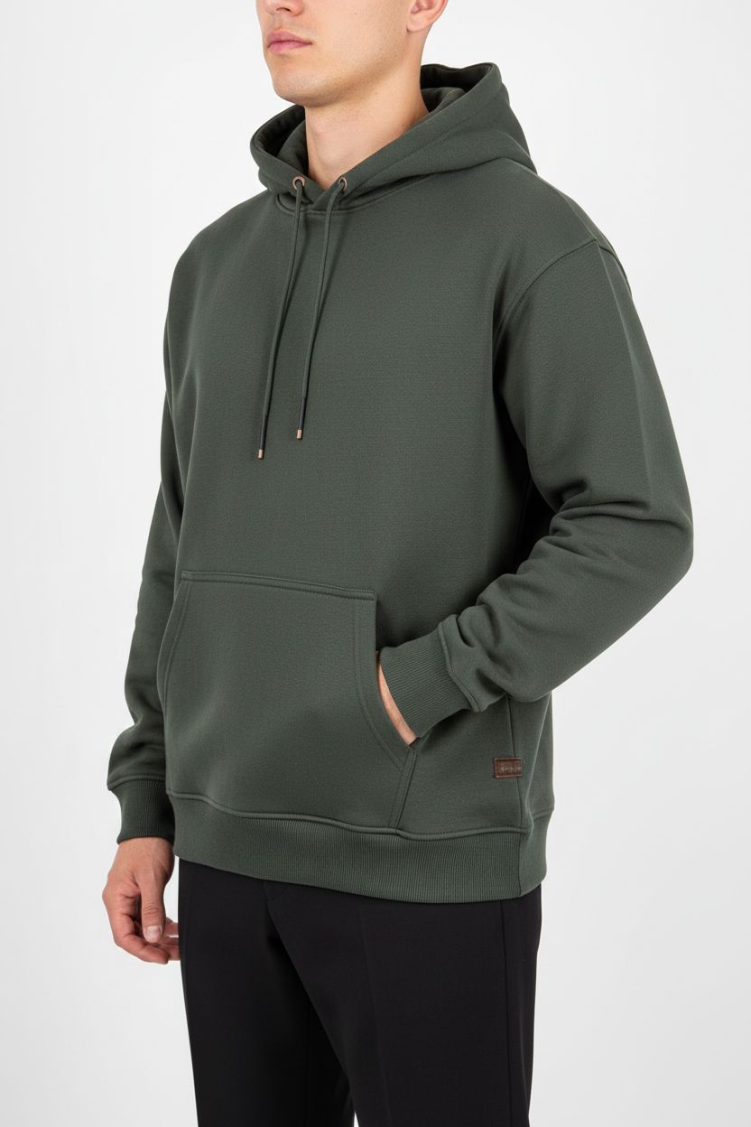 Felpa con cappuccio Arya verde scuro