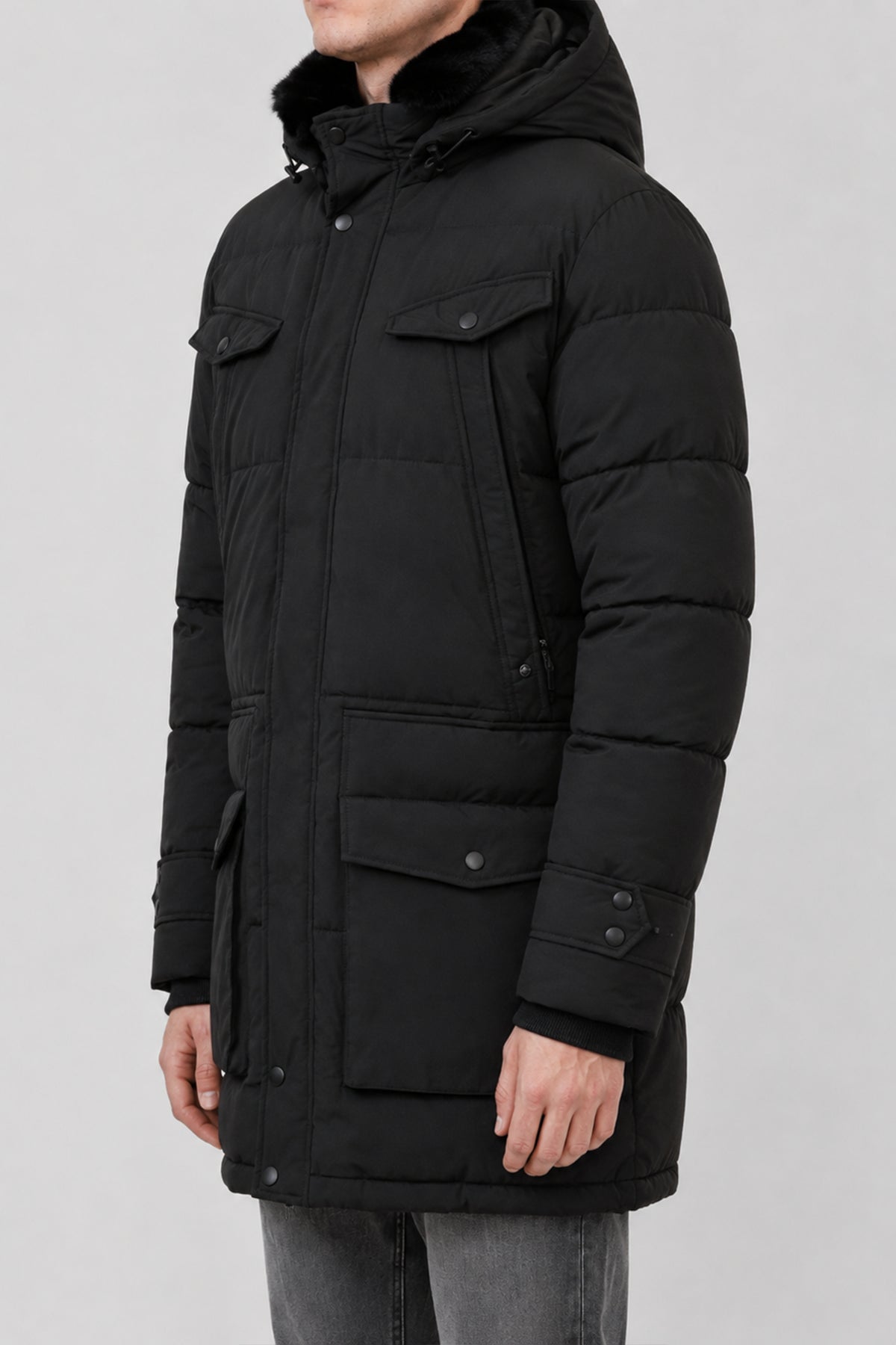 Parka Giacca Invernale Federico Nero
