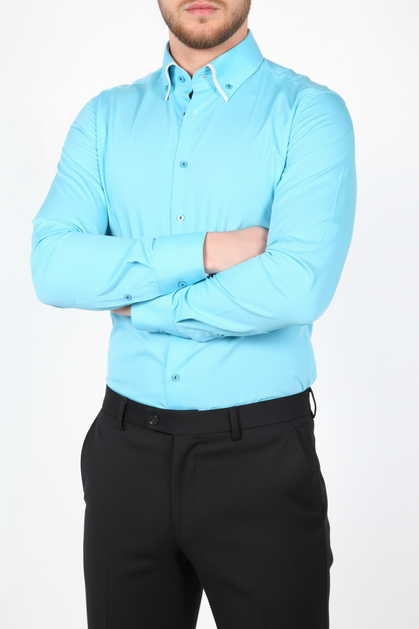 Overhemd Parla Turquoise