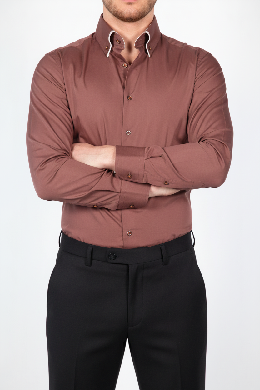 Overhemd Parla Bruin