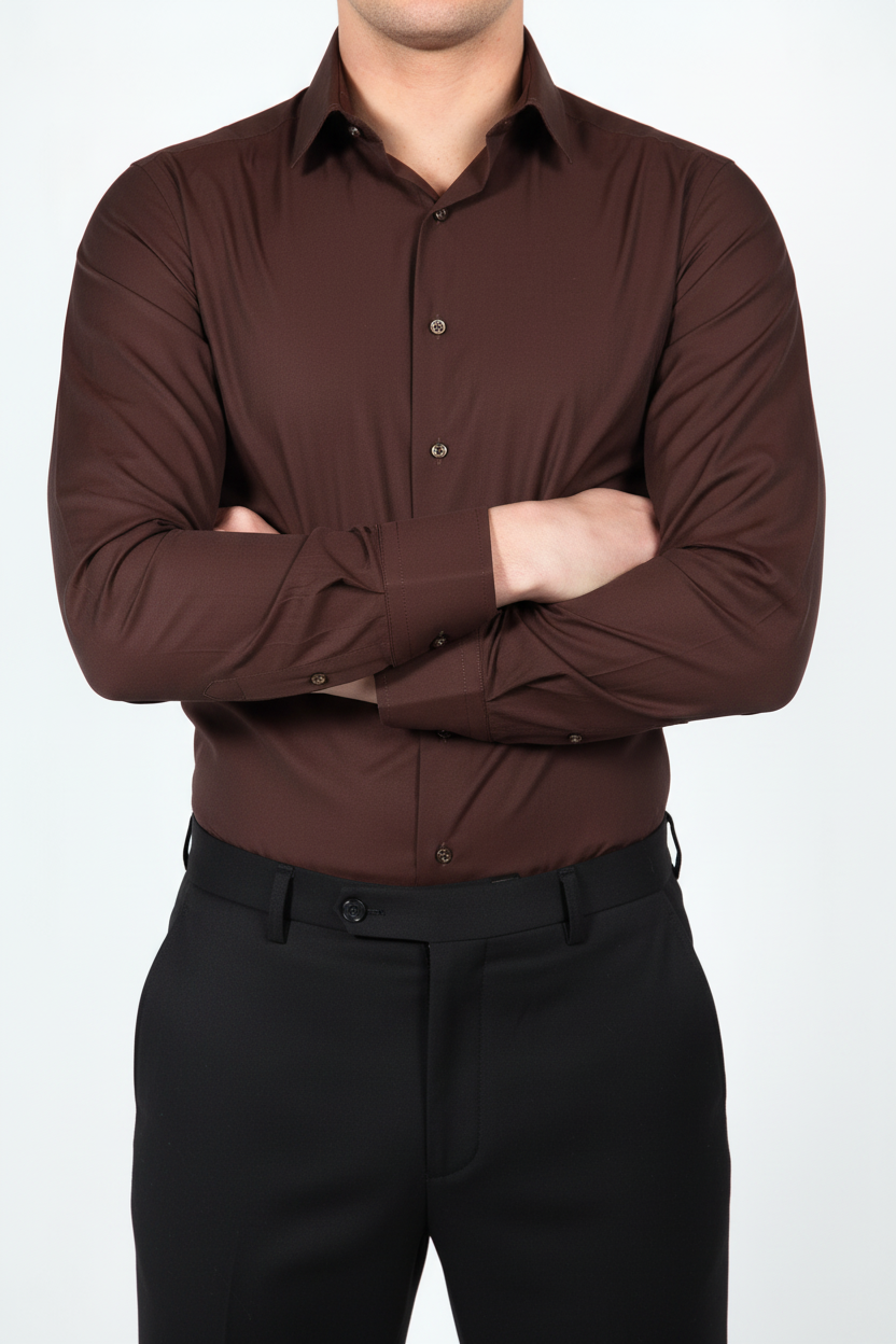 Overhemd Leira Bruin