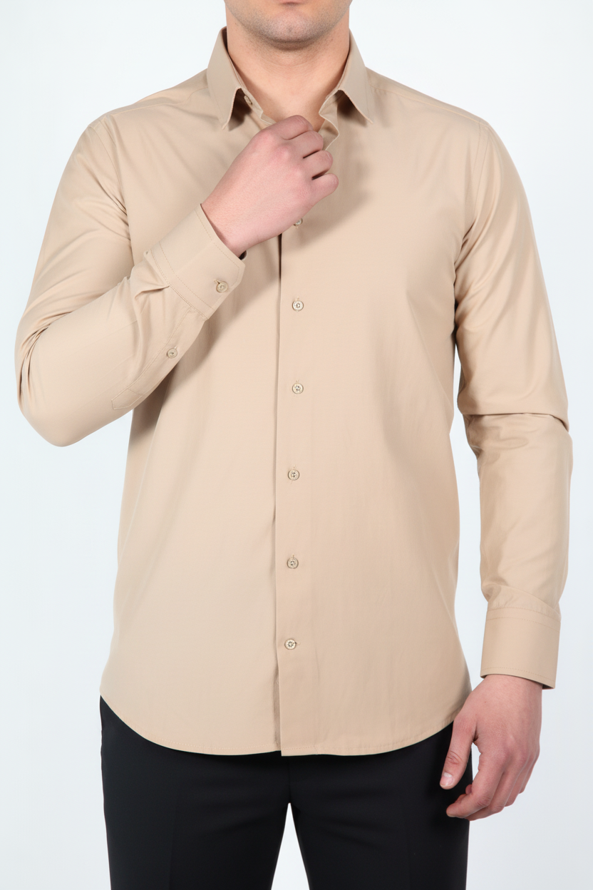 Overhemd Leira Beige
