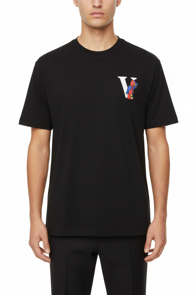 Camiseta V-Bear Gráfica Negra