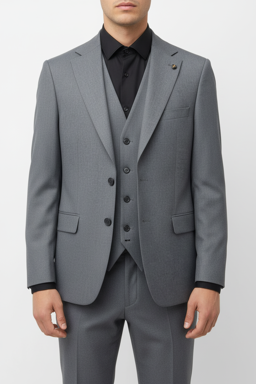 Morvelli Driedelig Pak Grijs