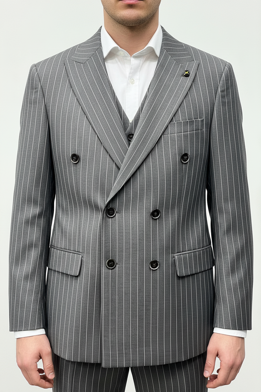 The Imperio Double Breasted Grijs