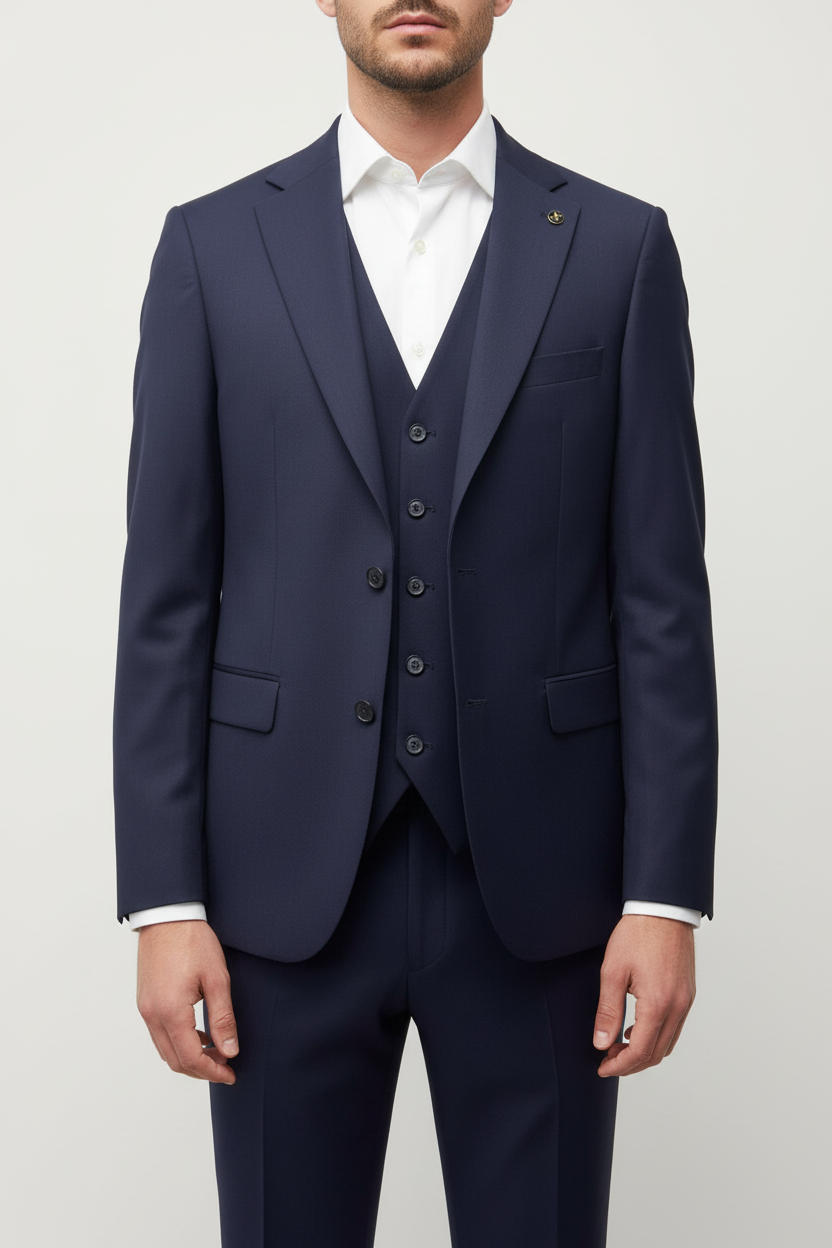 Morvelli Driedelig Pak Navy