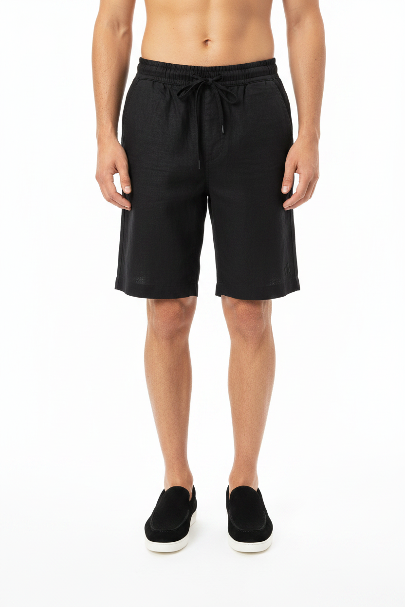 Shorts in lino Valenci Neri