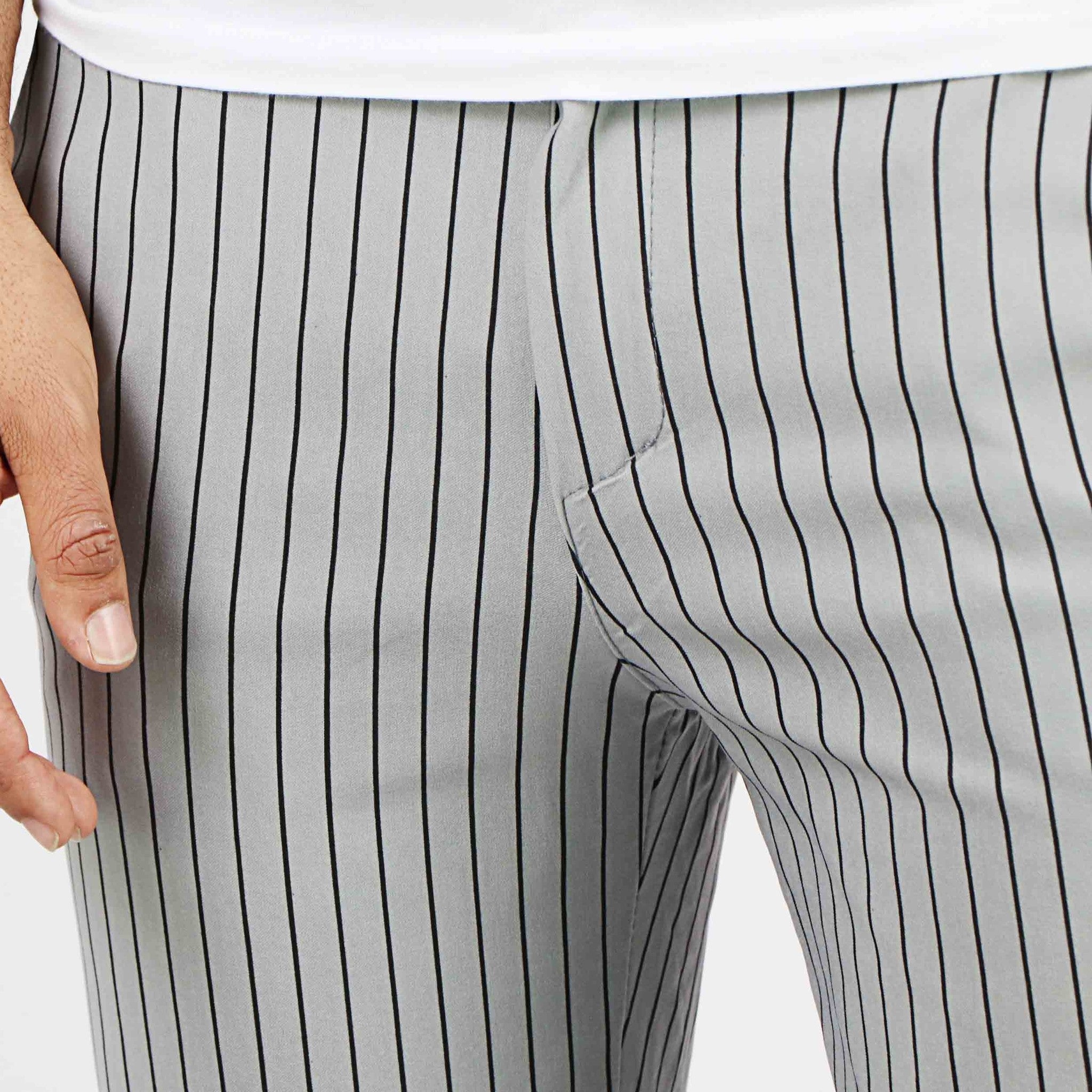 Chino Stripe Grijs