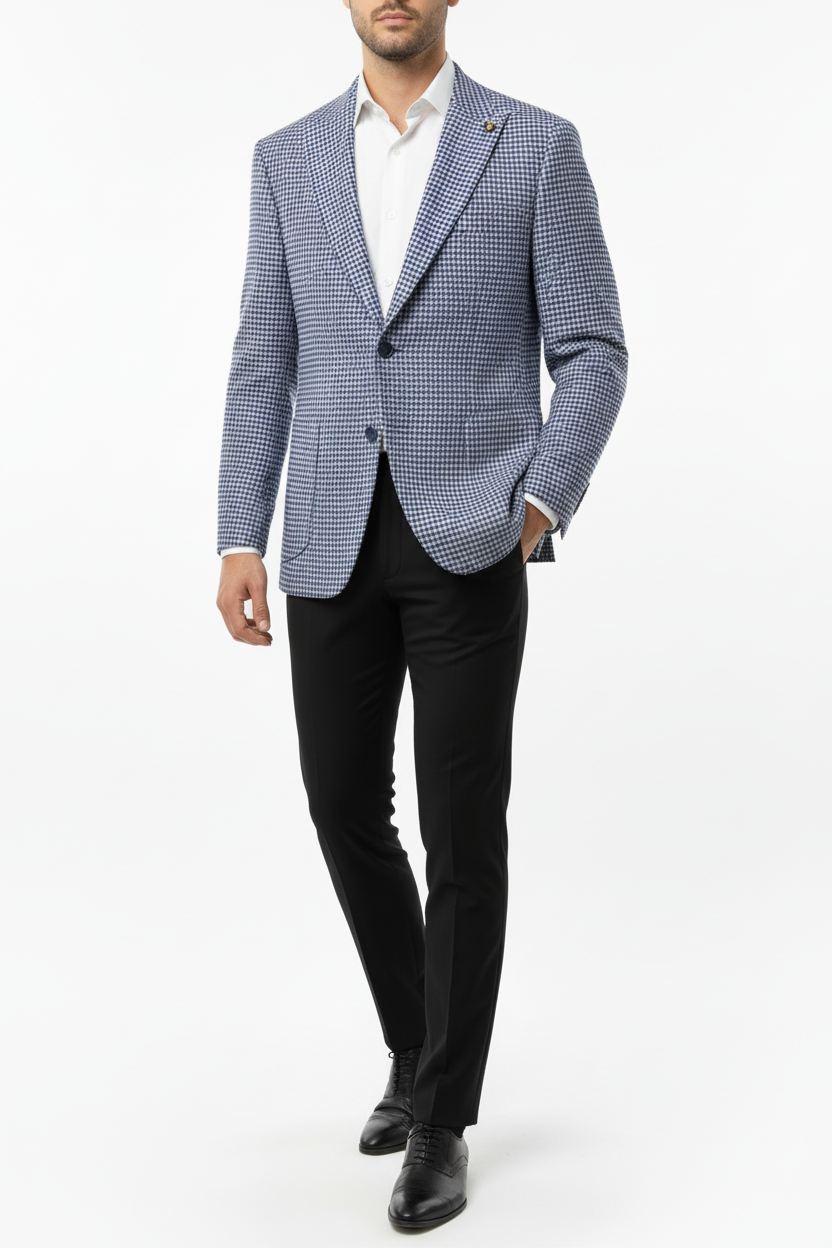 Heren Blazer Milano Blauw
