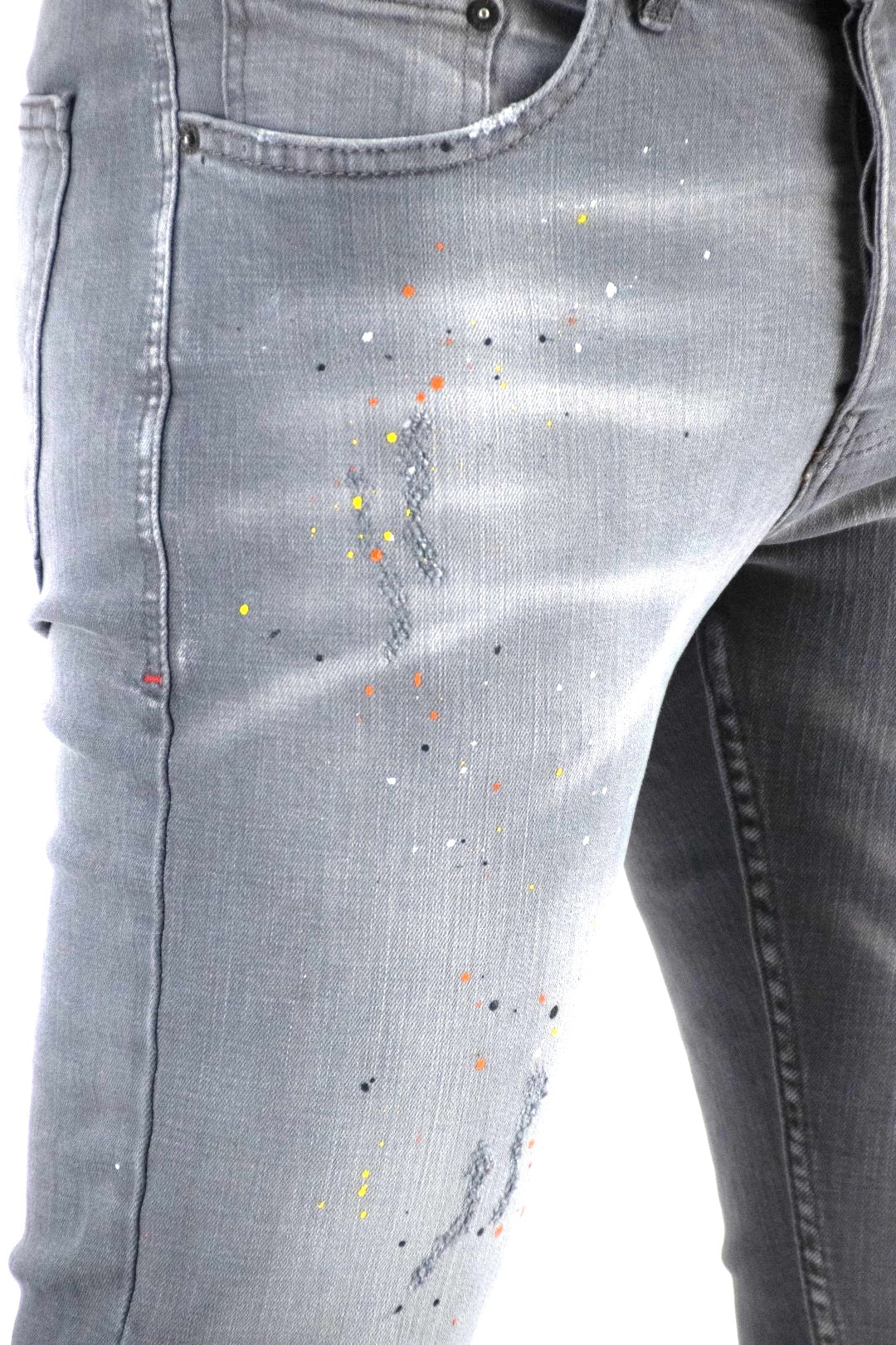 Skinny Jeans Artsy Splash Gray