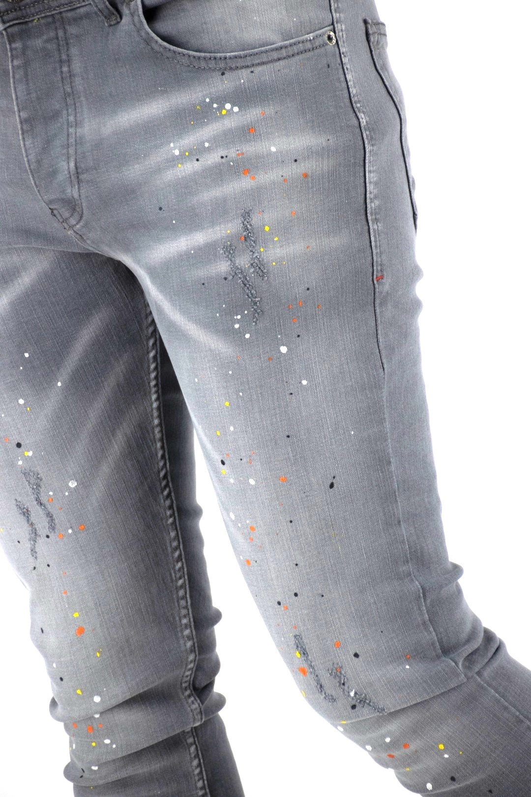 Skinny Jeans Artsy Splash Gray