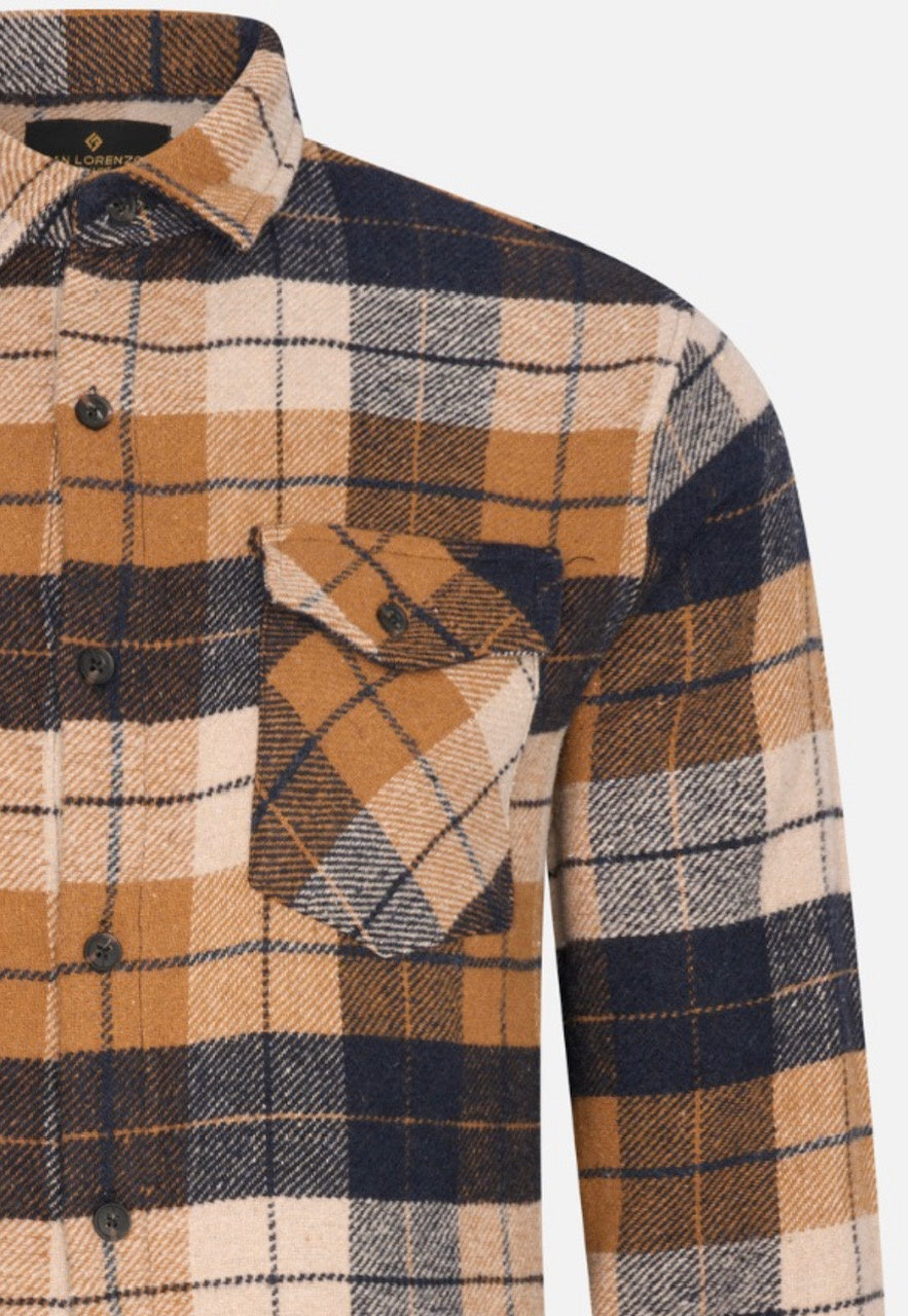 Flannel shirt light brown