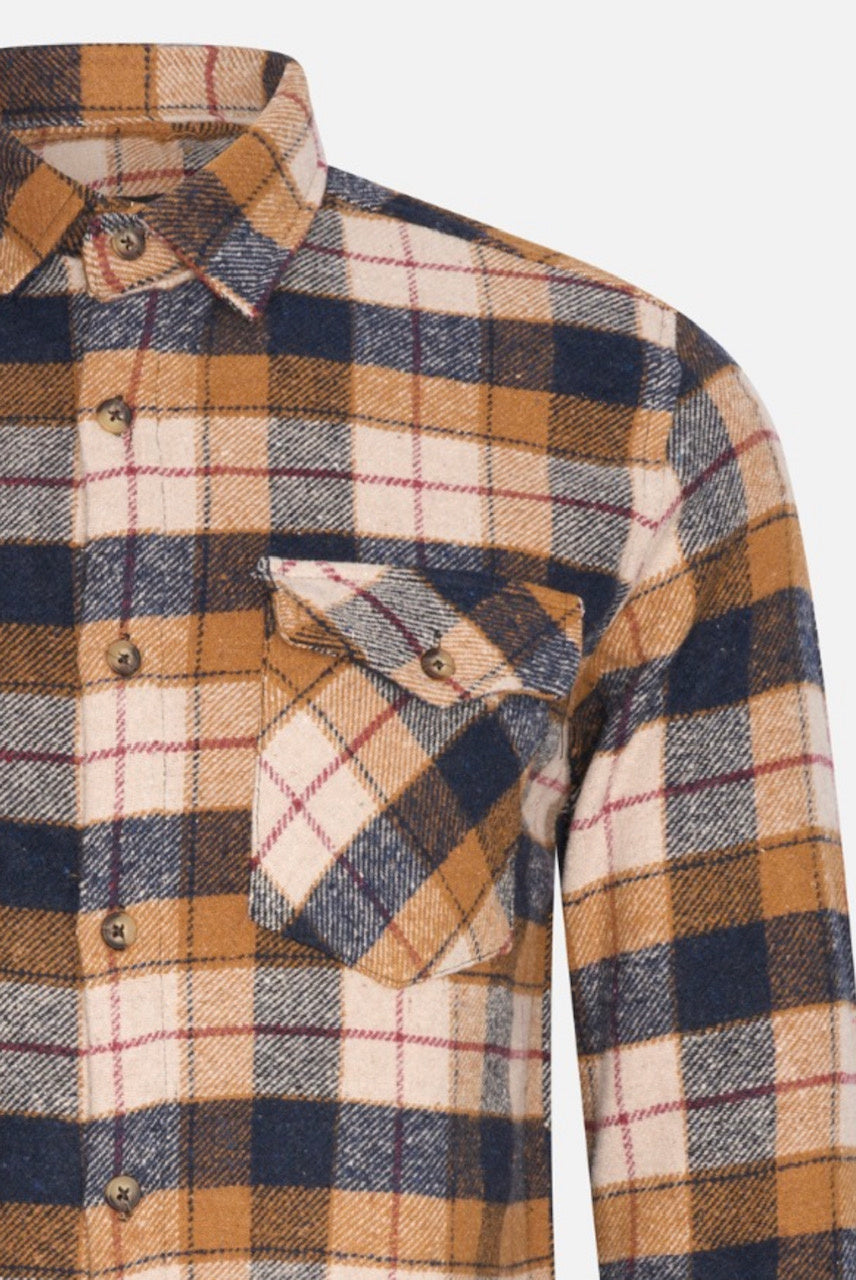 Flannel shirt camel