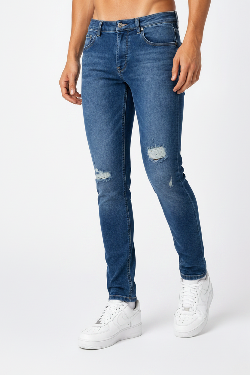 Essential Ripped Jeans Blue