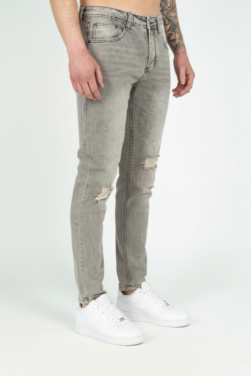 Essential Ripped Jeans Grijs
