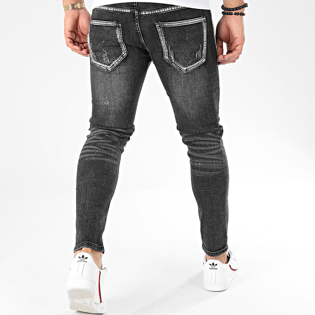 Skinny Jeans Gescheurd Zwart