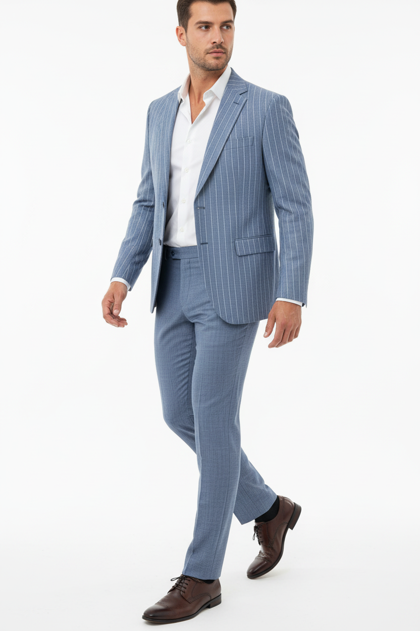 Siena Two-piece Suit Light Blue