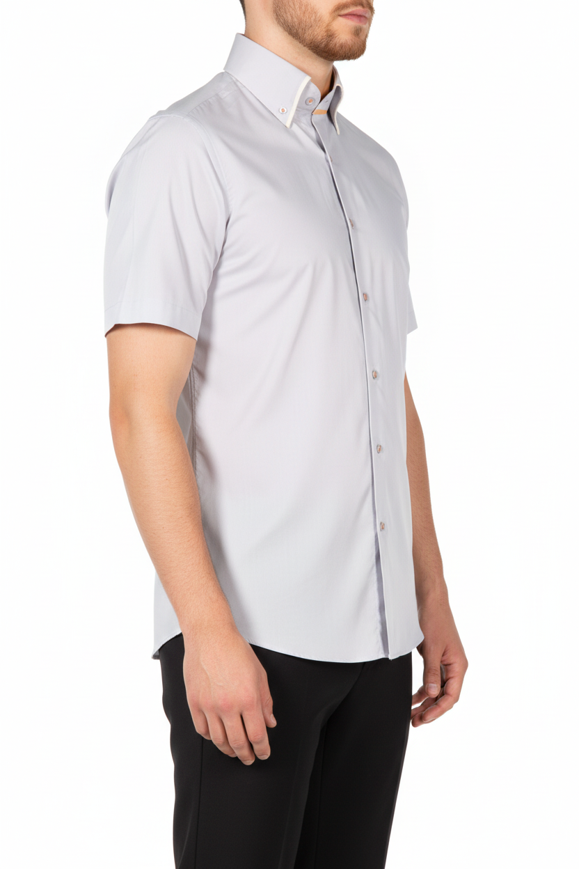 Kortmouw Overhemd Grijs