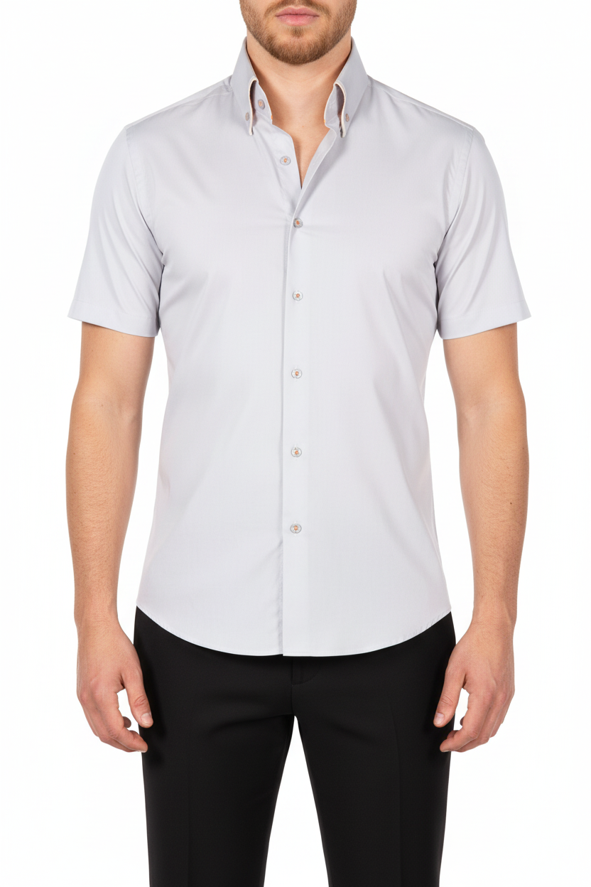 Kortmouw Overhemd Grijs