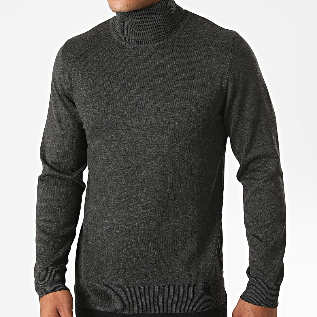 Anthracite turtleneck men