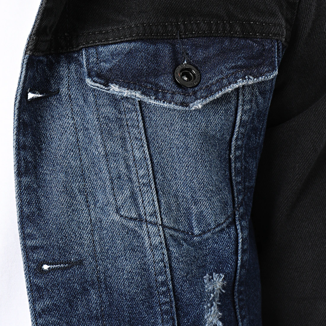 Denim Jacket Valenci Black and Blue