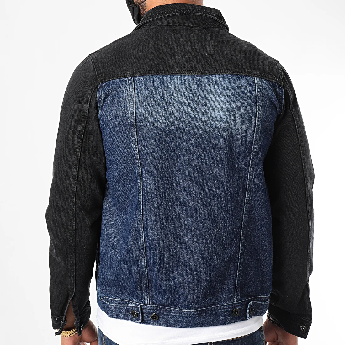 Denim Jacket Valenci Black and Blue