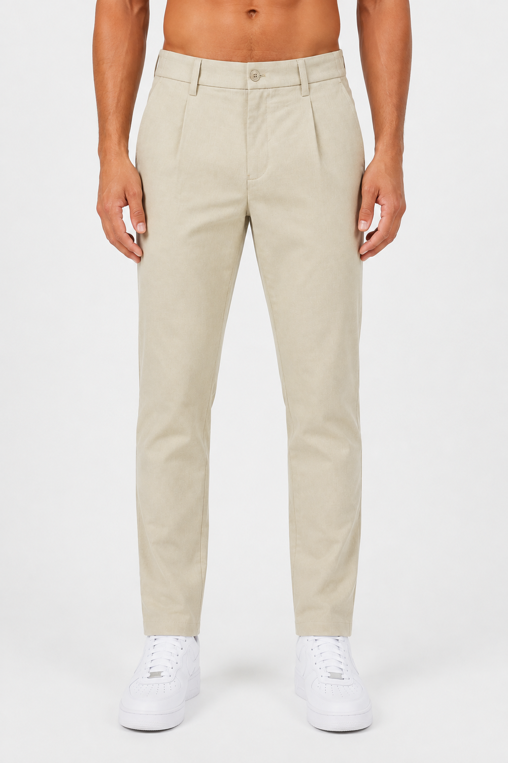 VALENCI Milano Chino Beige - Fabric detail close-up