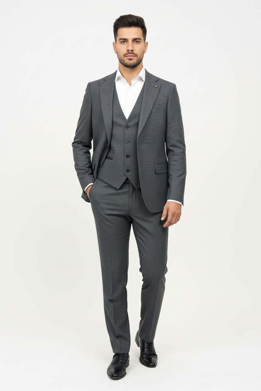 Sartoria Driedelig Pak Antraciet