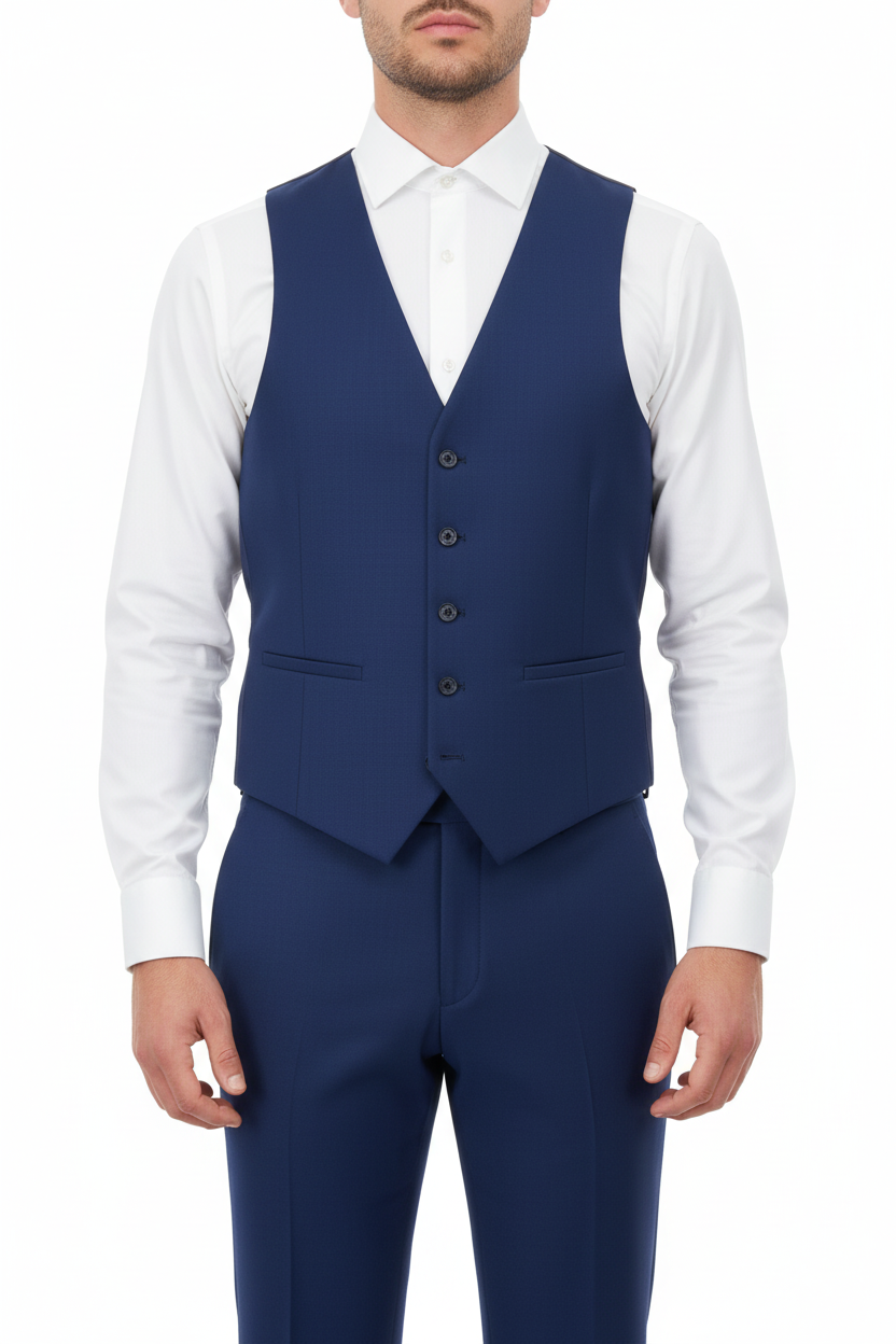 Sartoria Driedelig Pak Marine Blauw