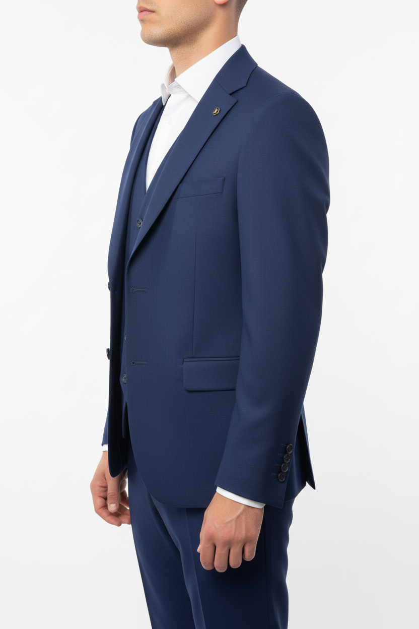 Sartoria Driedelig Pak Marine Blauw