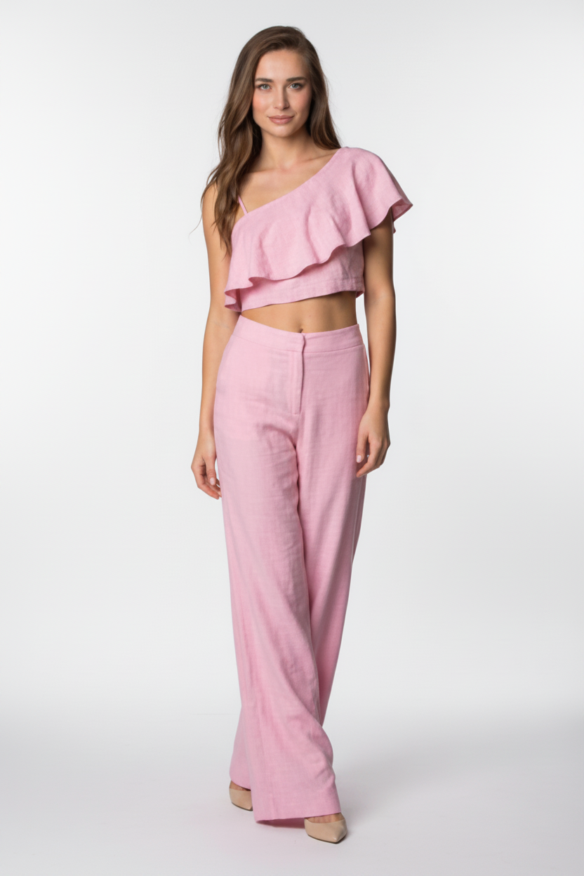 Dames Linnen Set – Roze