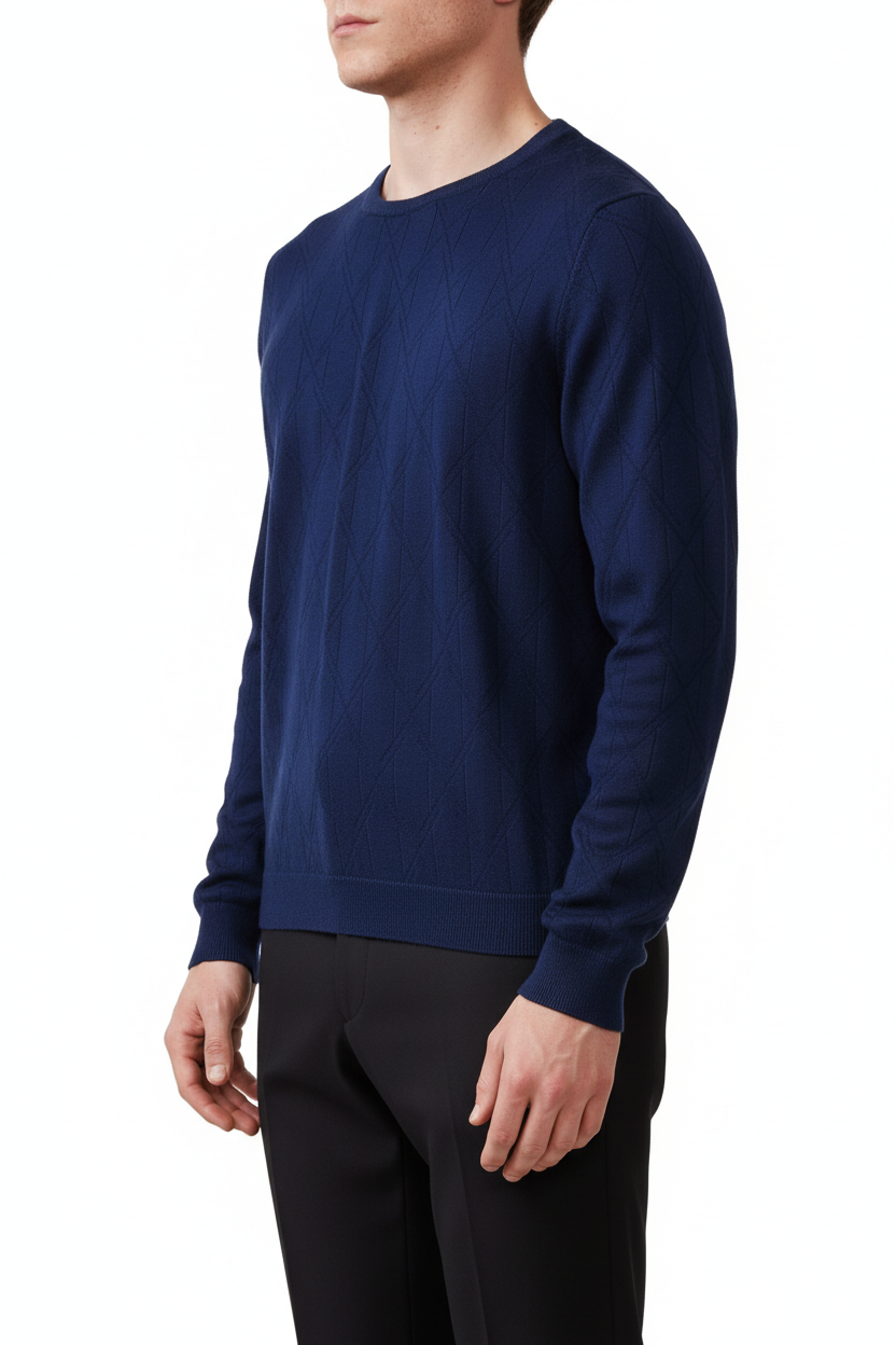 Valenci Cuello Redondo Azul Marino