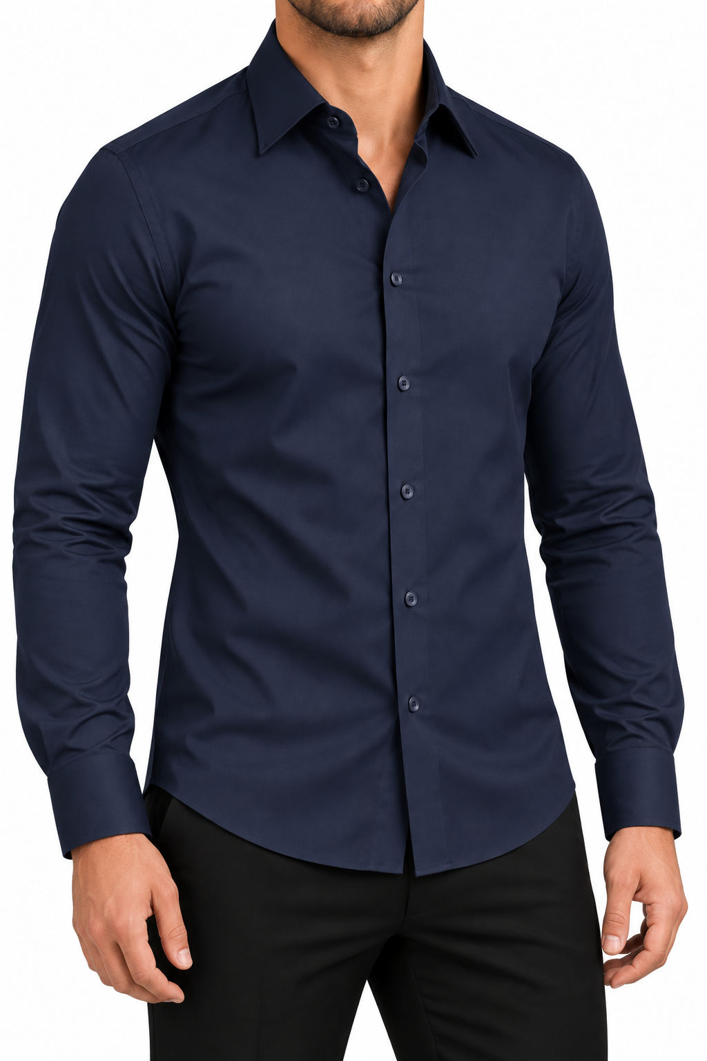 Klassiek Overhemd Navy