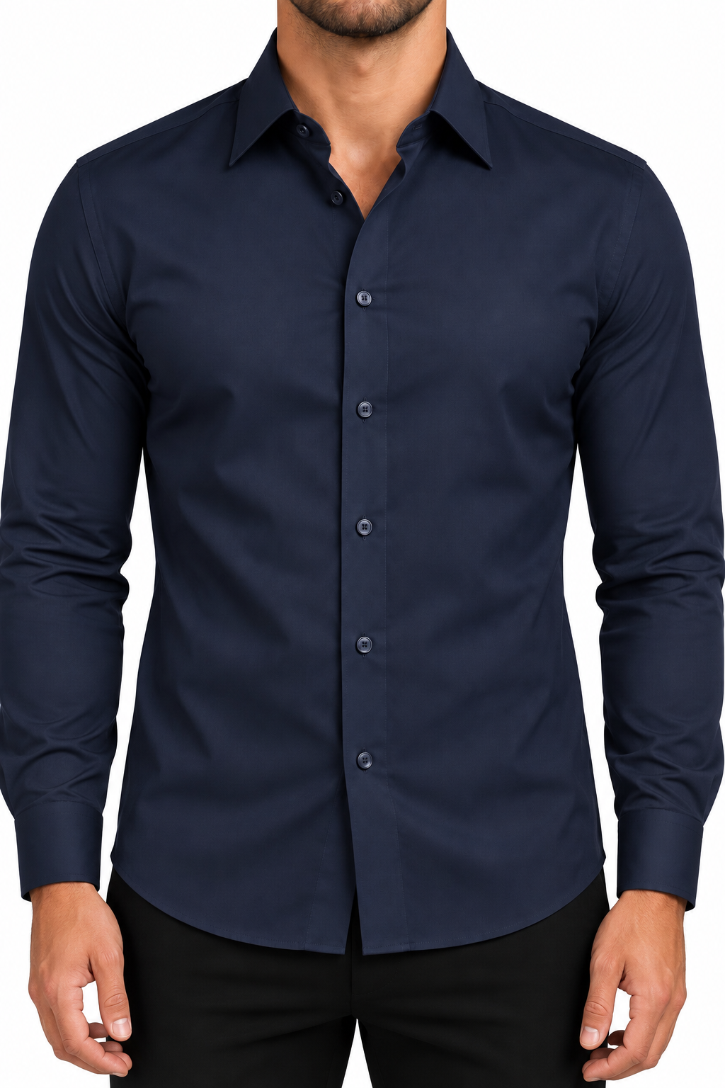Klassiek Overhemd Navy