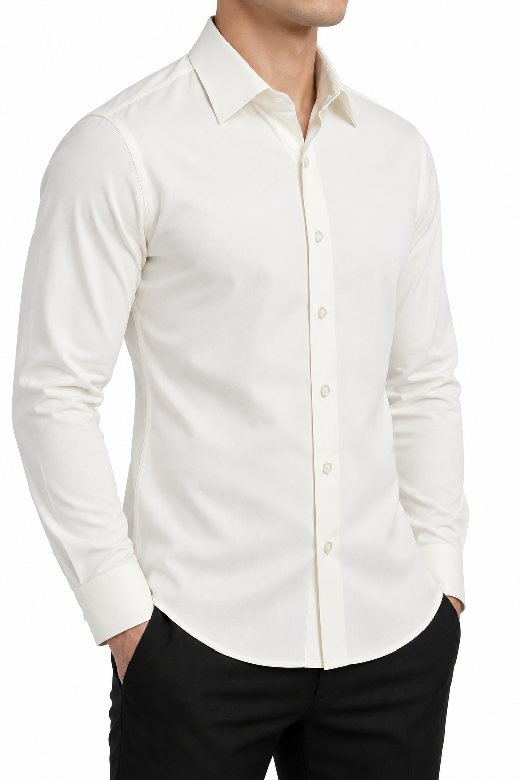 Klassiek Overhemd Off White