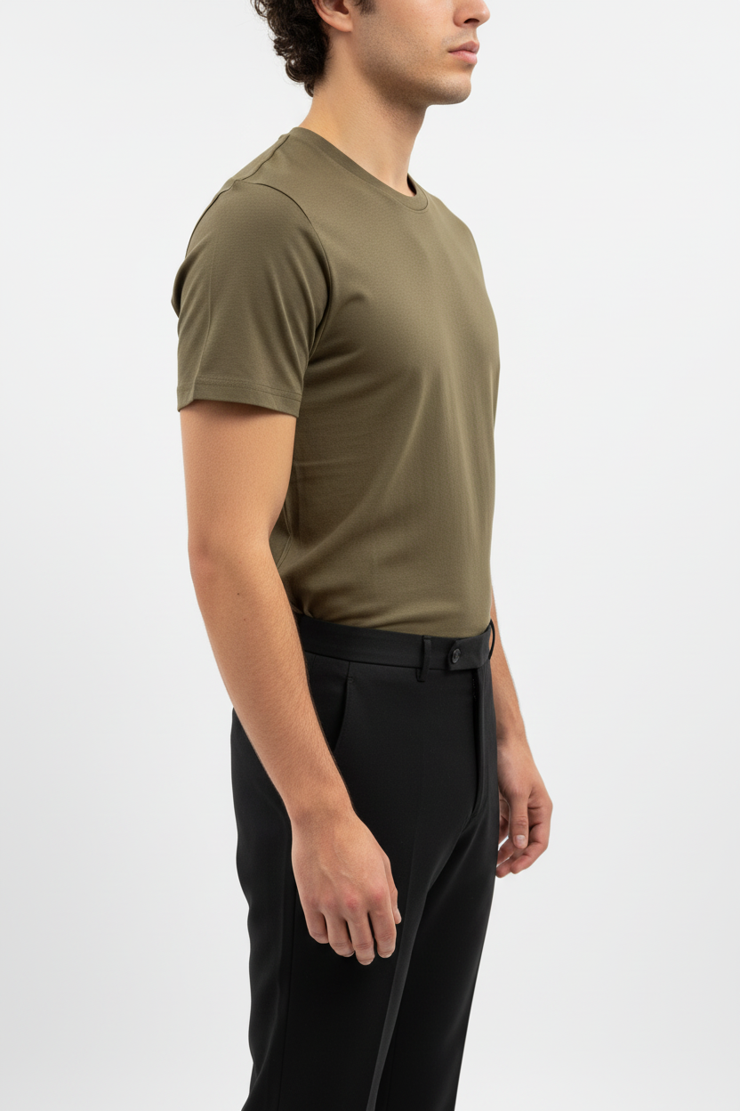 Camiseta marrón básica