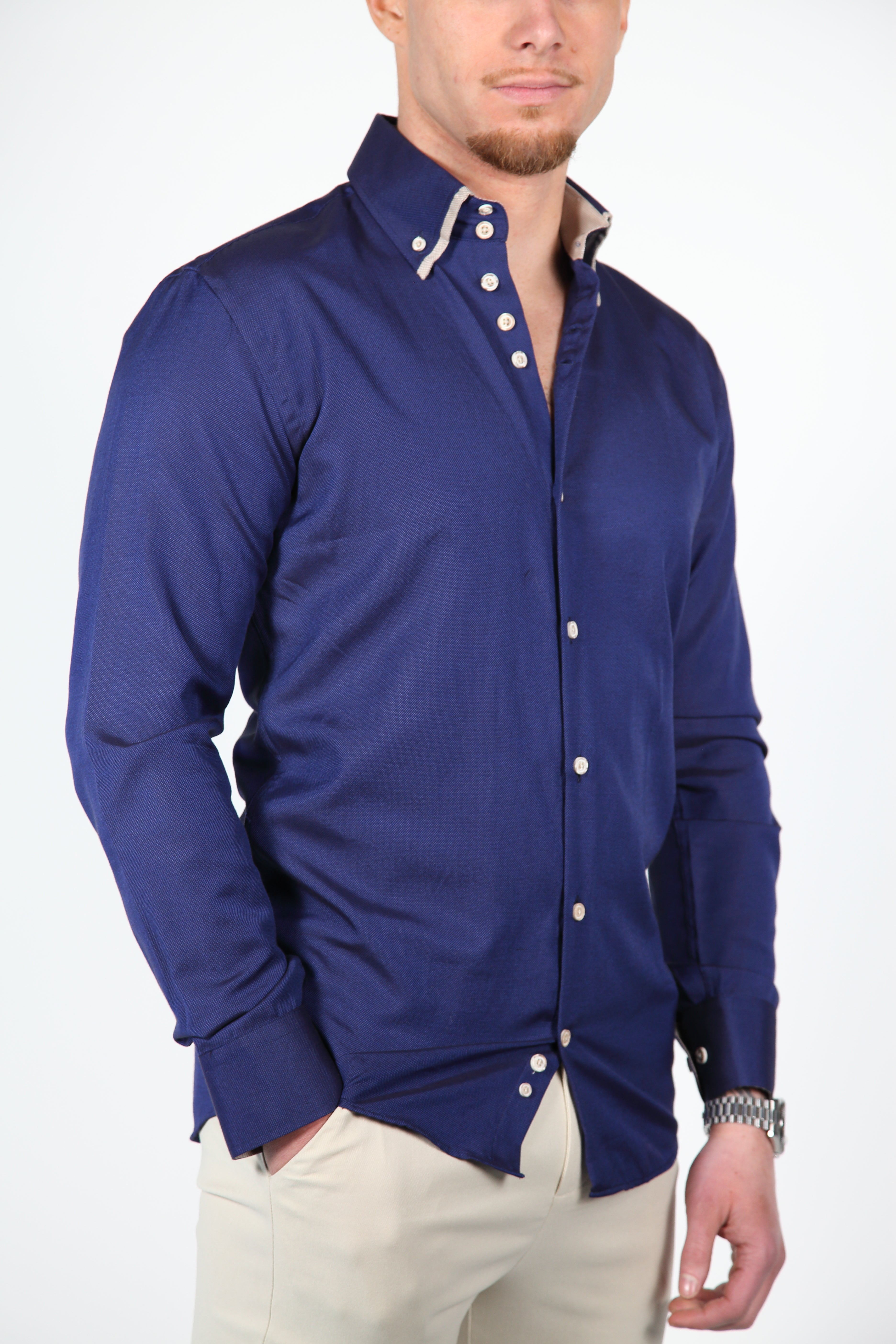 Overhemd Heren Silves Navy