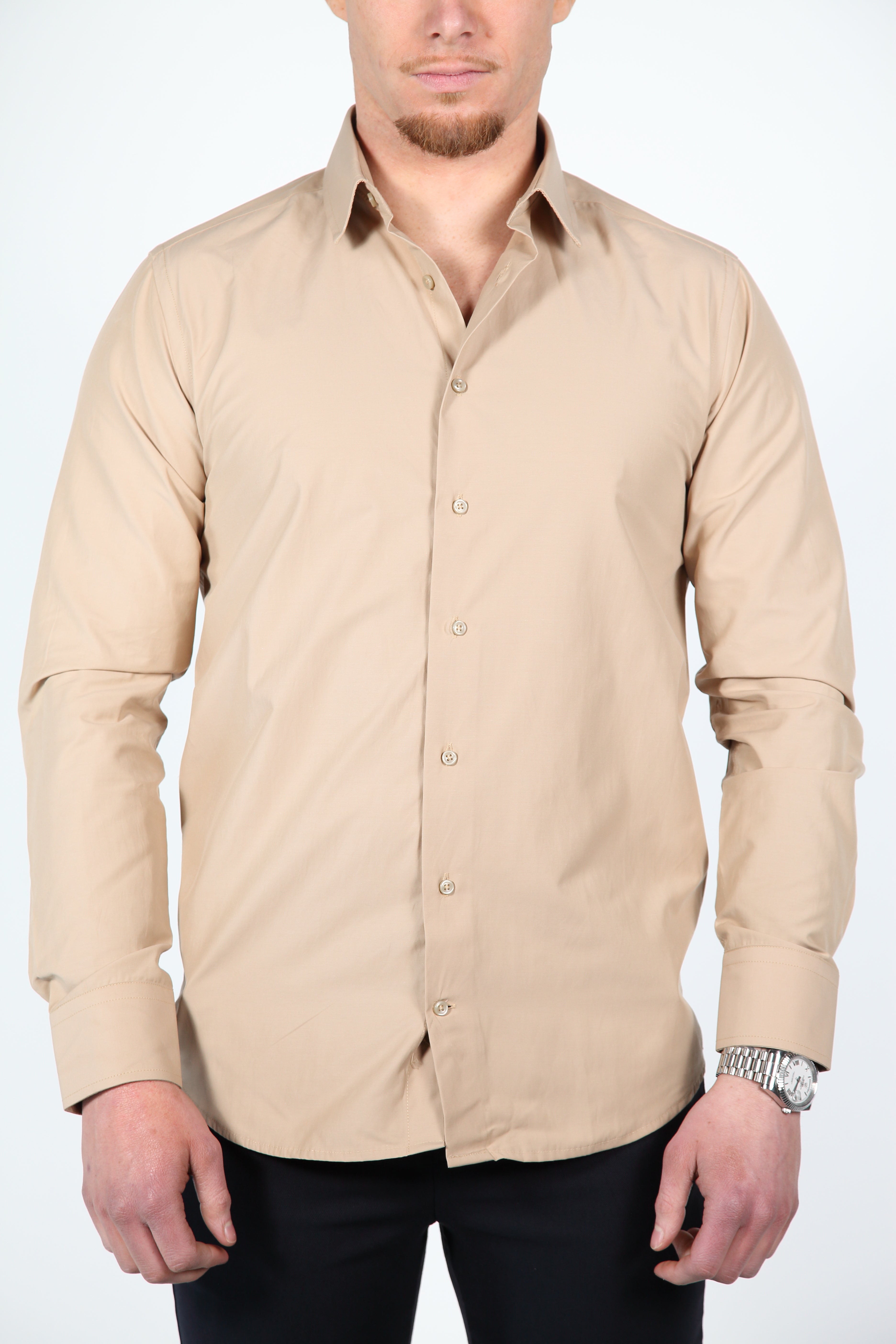 Camisa de beige leira