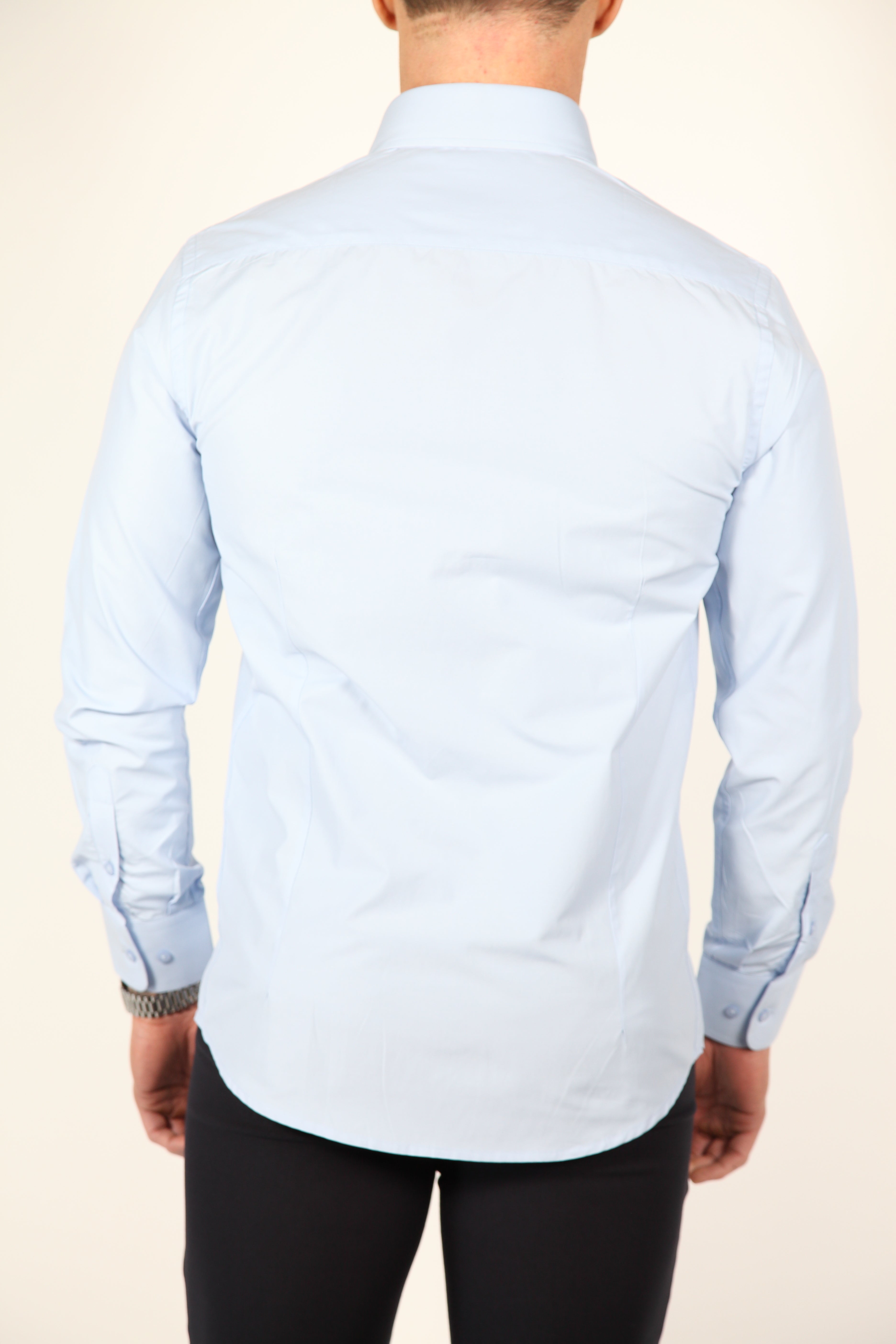 Camisa leira azul claro