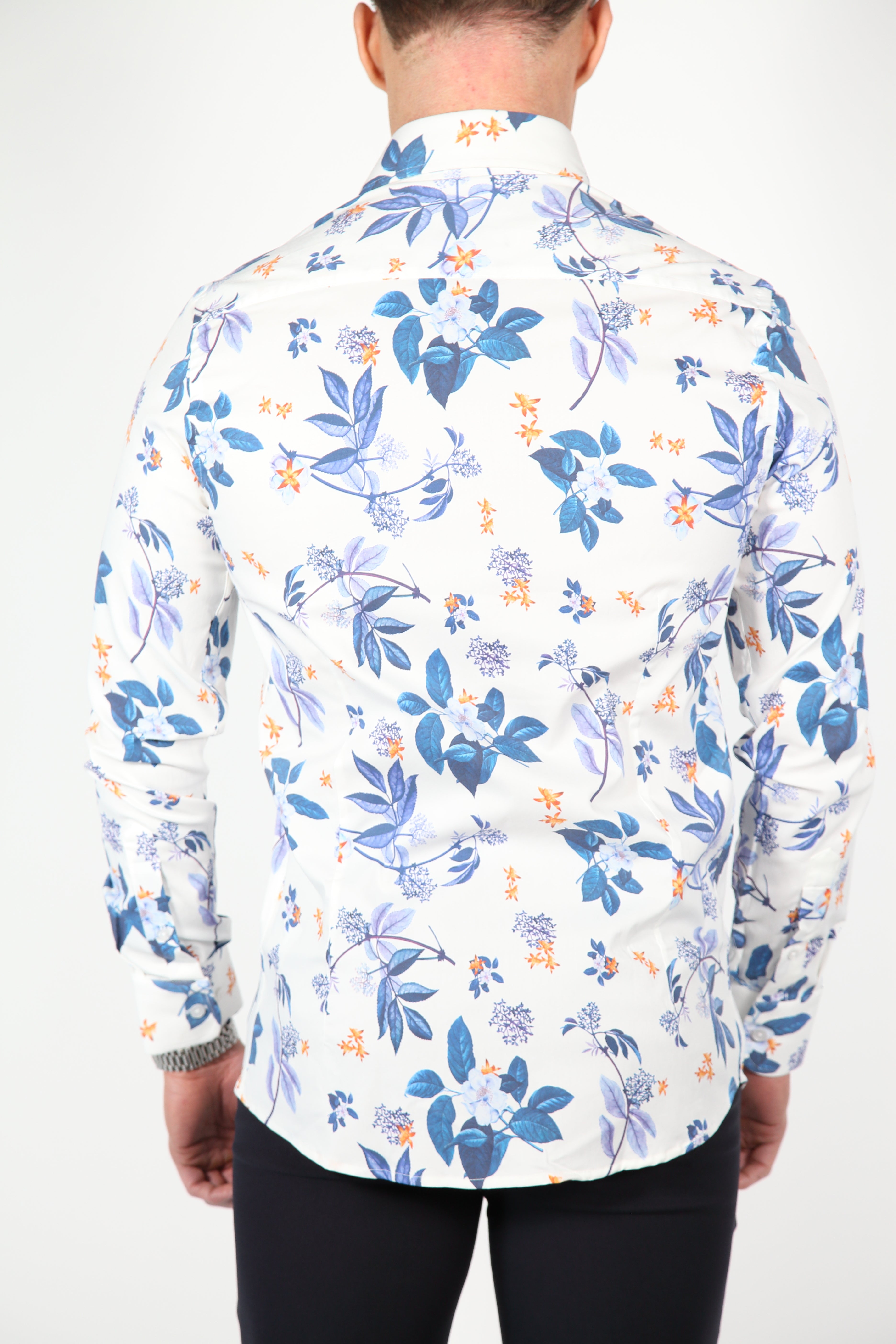 Overhemd Aries Wit Blauw