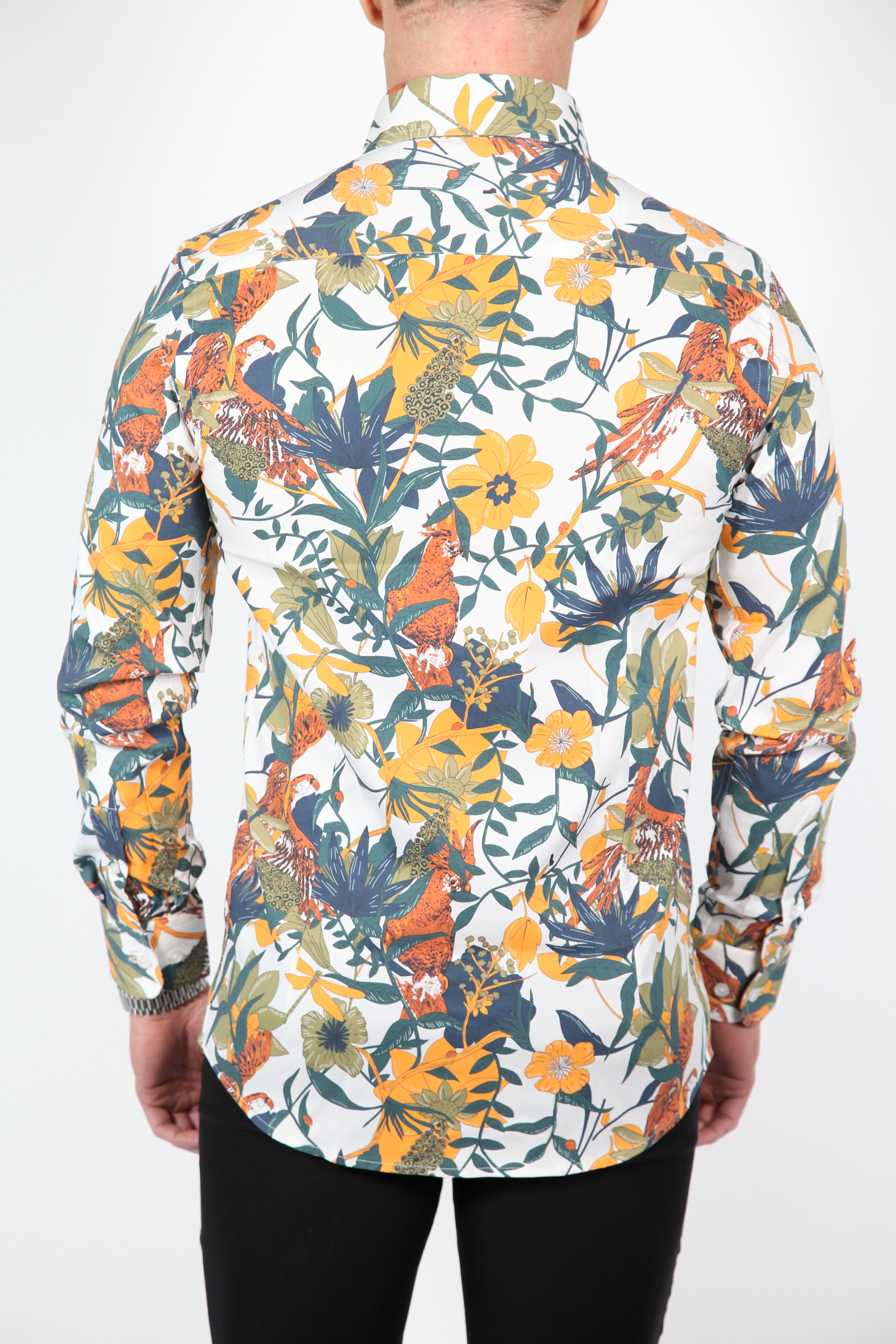 Overhemd Aries Wit Geel