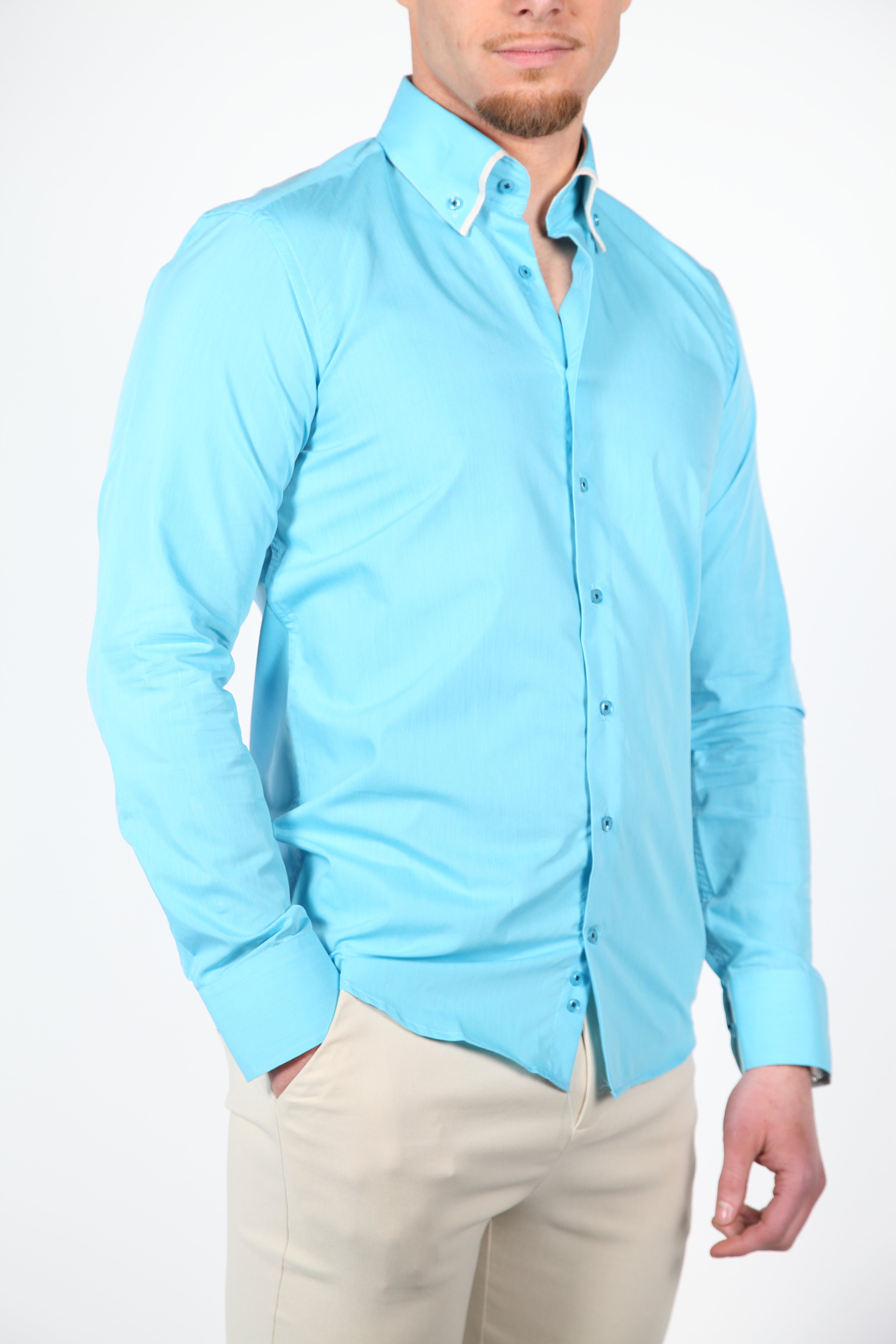 Overhemd Parla Turquoise