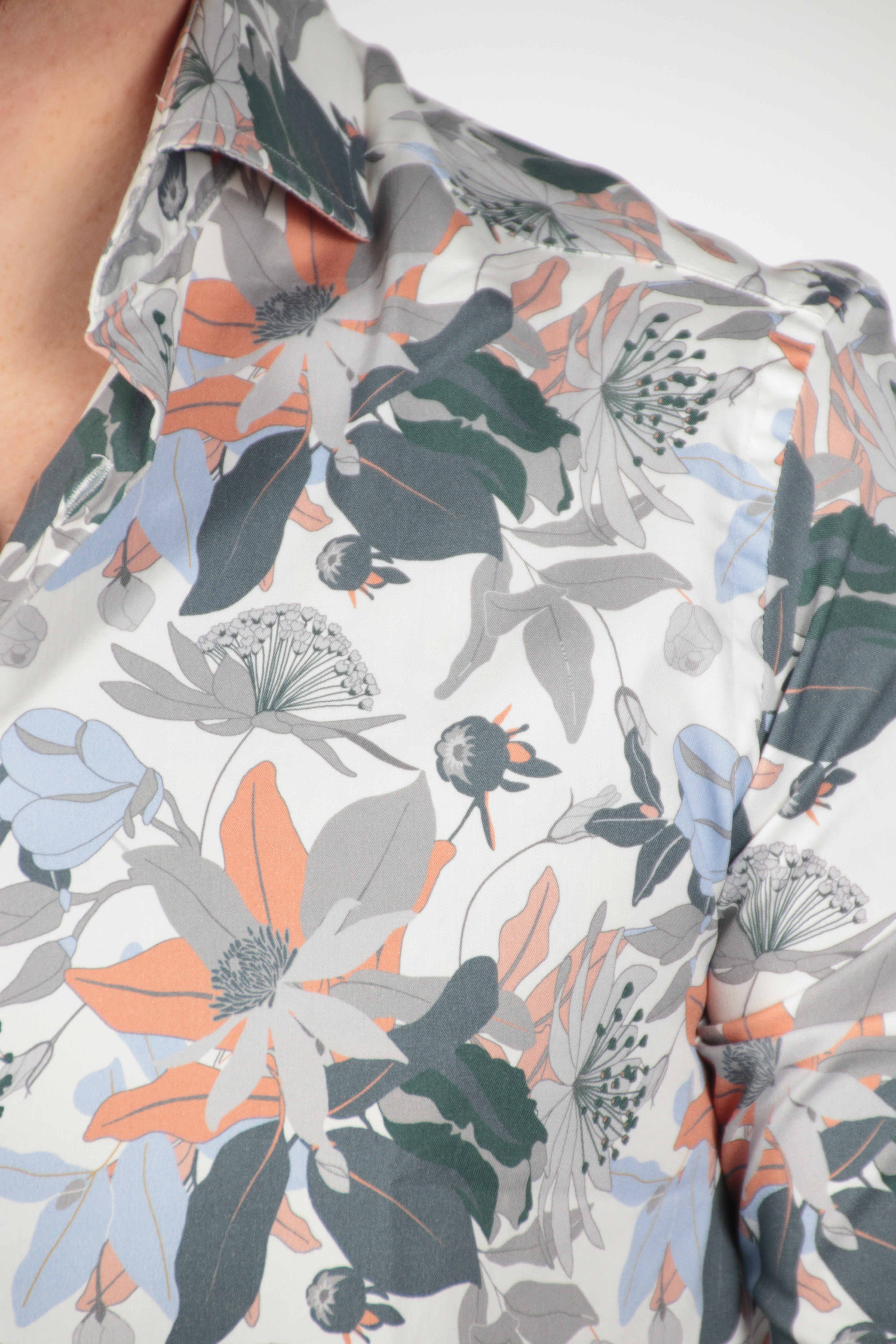 Overhemd Aries Wit Grijs