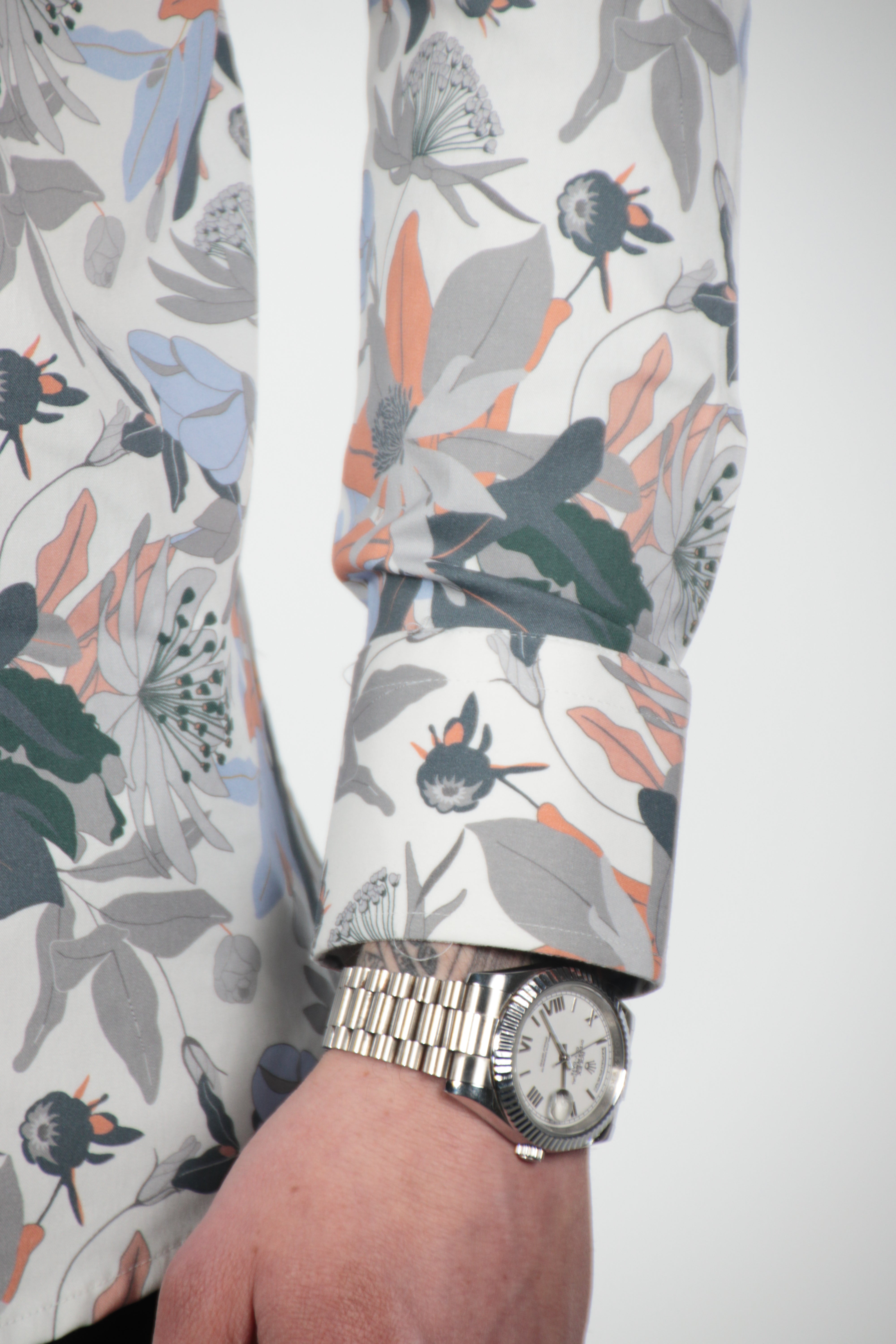 Overhemd Aries Wit Grijs