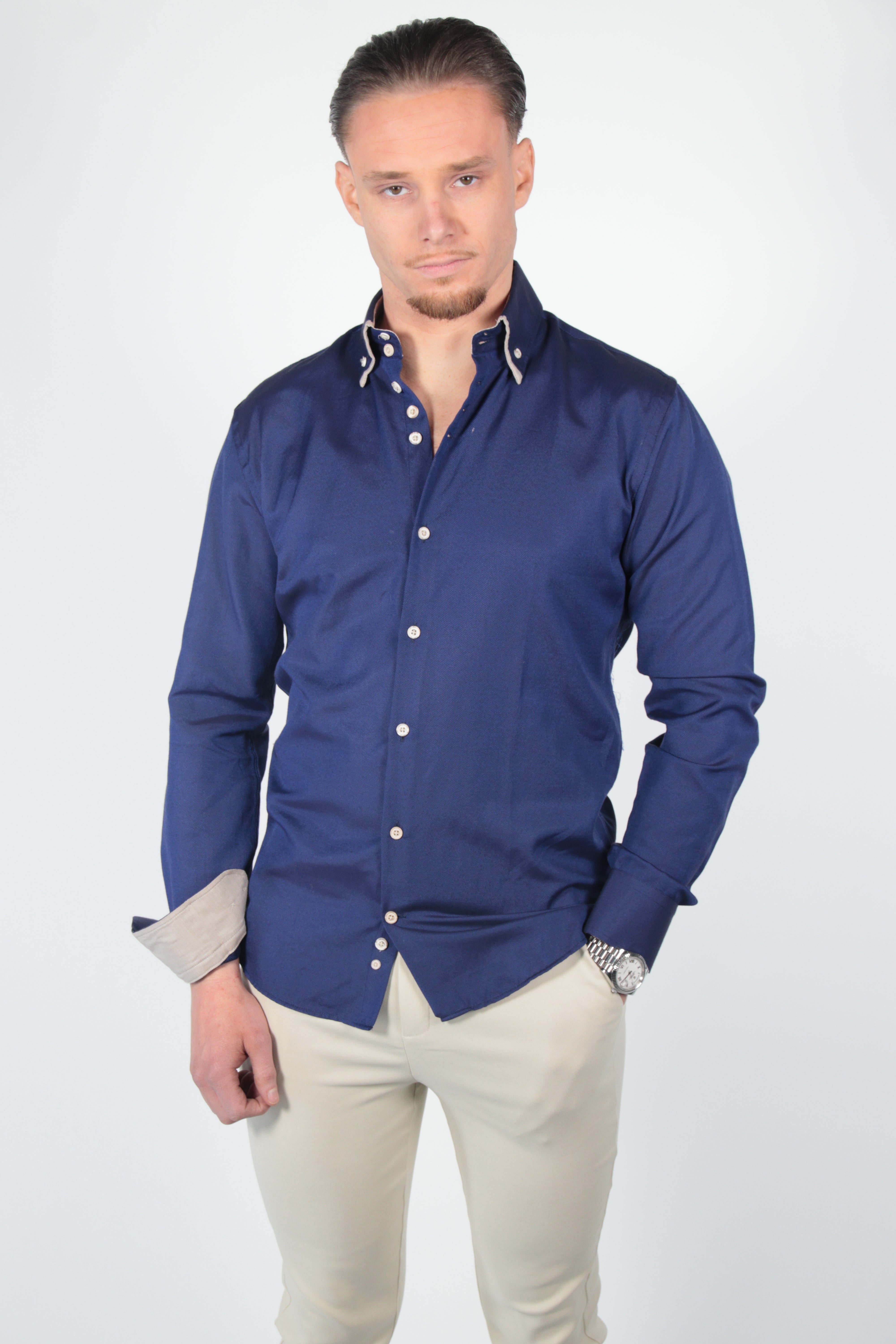 Overhemd Heren Silves Navy