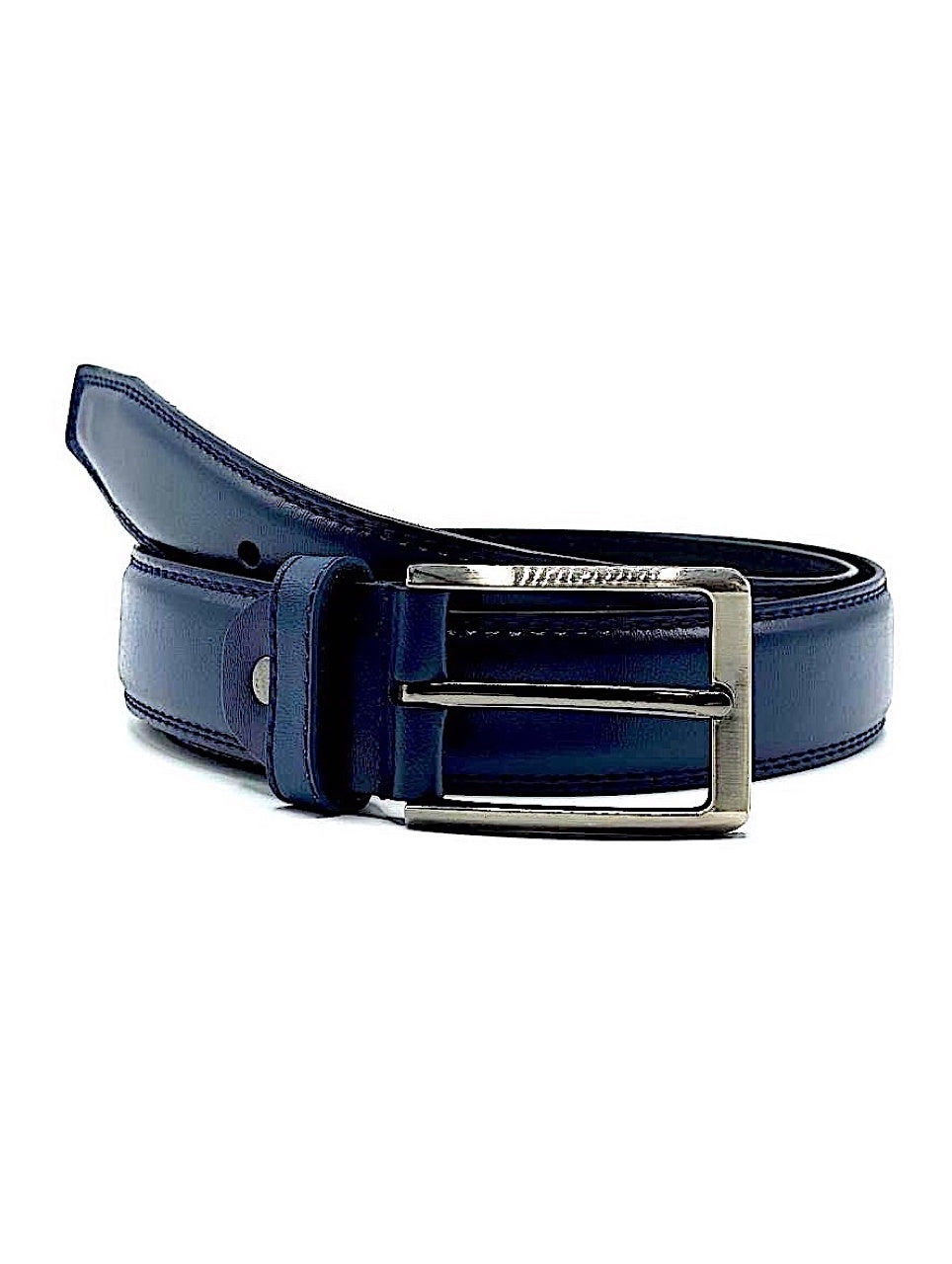 Leather belt Cobeña Navy