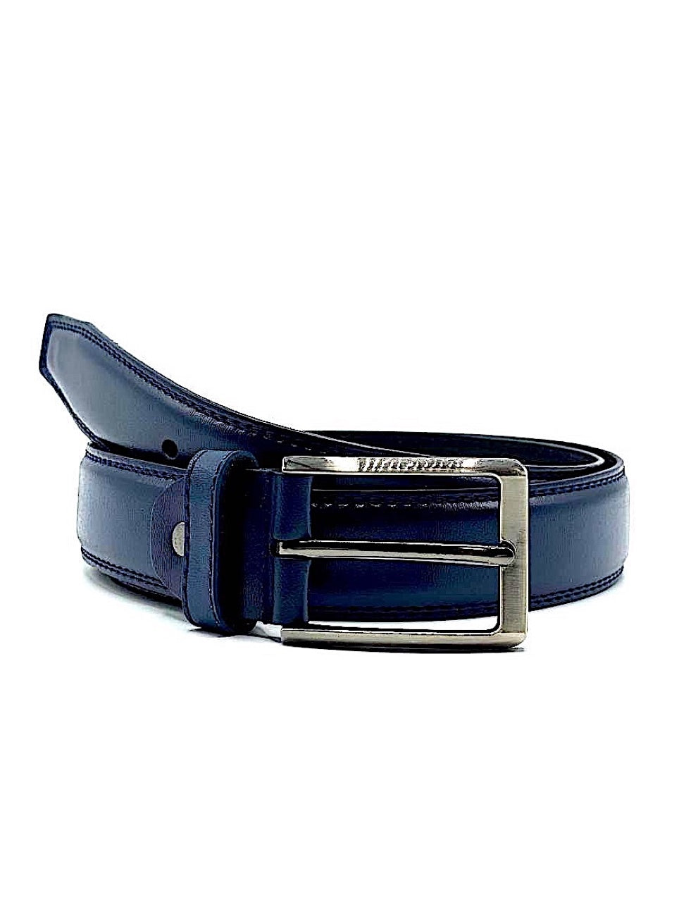Leather belt Cobeña Navy