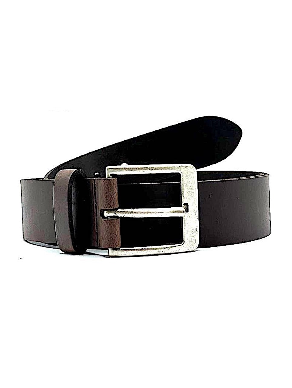 Leather belt Croco Gray