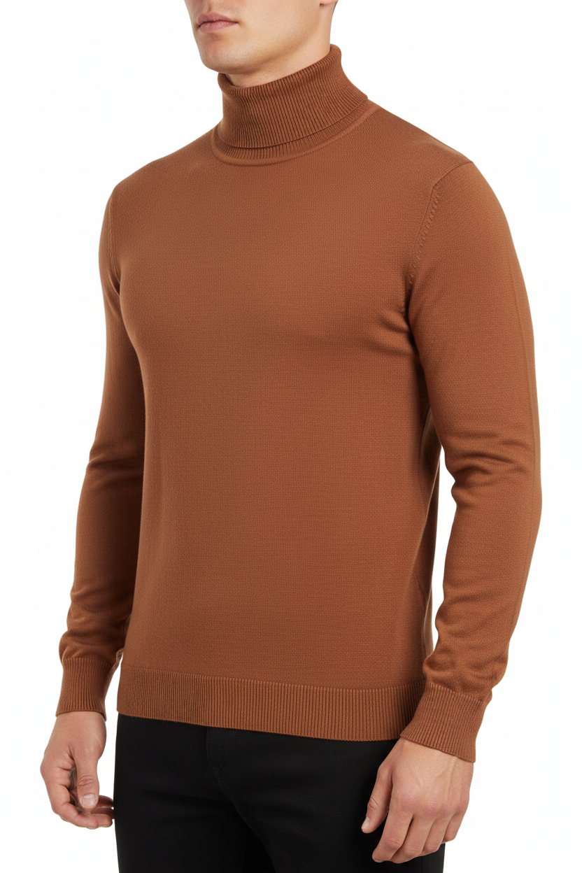 Camel Turtleneck Heren