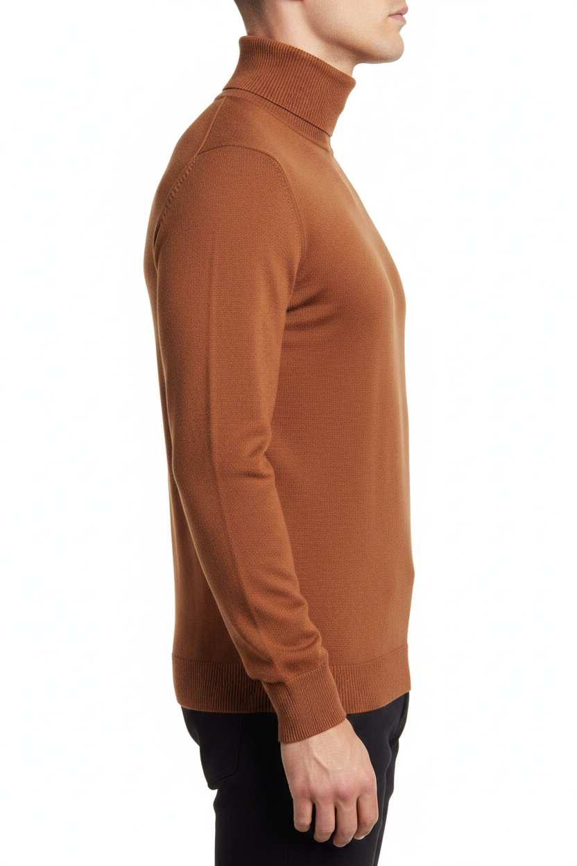 Uomini Turtleneck di cammello